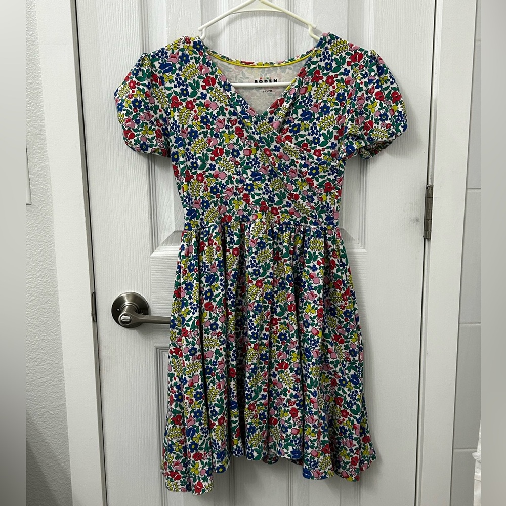 Mini Boden Girls Colorful Floral Dress